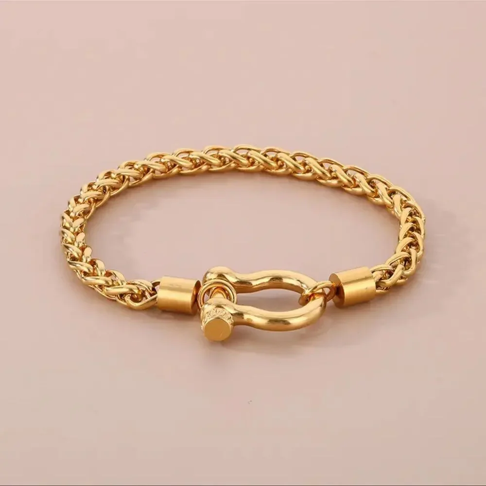 18K Horseshoe Gold Plated Bracelet